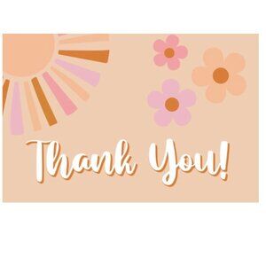 20 4x6 Sunshine Insert Thank You Cards
